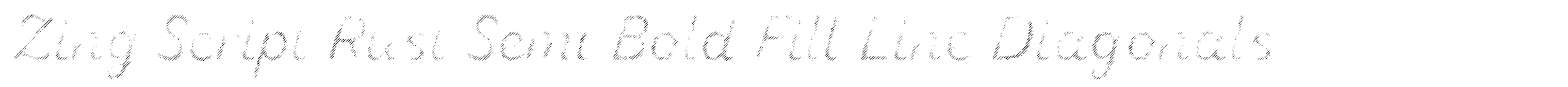 Zing Script Rust Semi Bold Fill Line Diagonals
